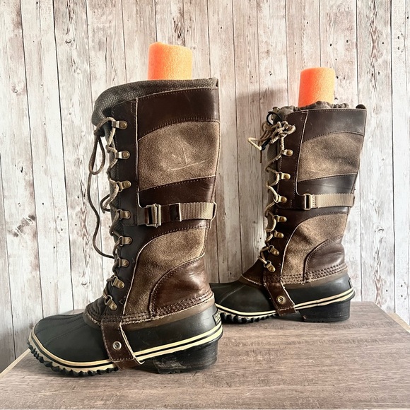 Sorel Women’s Conquest Carly Tall Leather Boots Size 8 - Picture 4 of 8